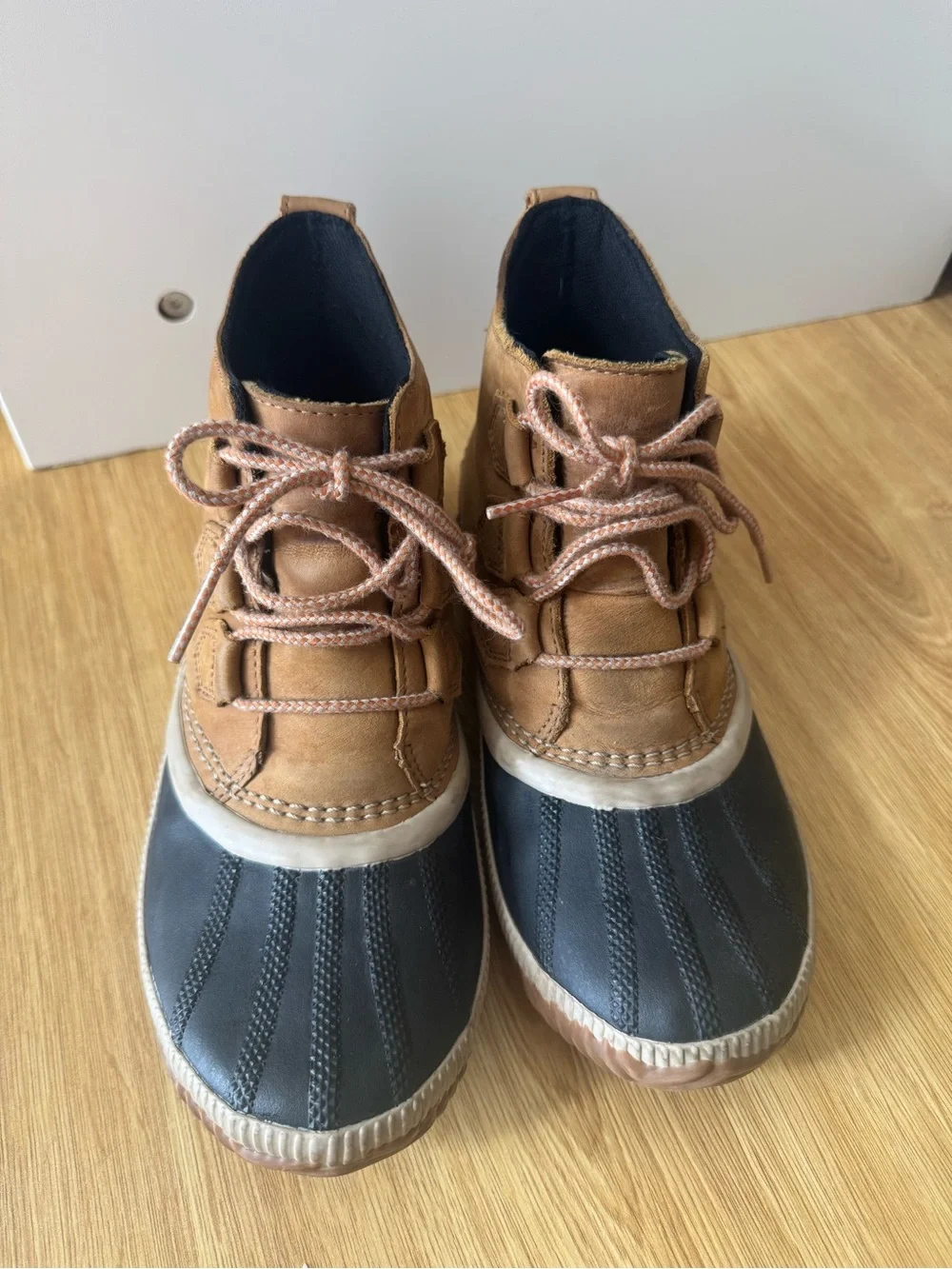 Women’s Sorel Out N About Waterproof Lace Up Winter Boots Brown and Black